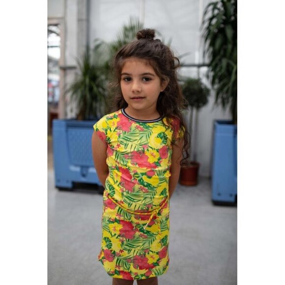 NWT Quapi flowers print dress with belt size 6 - Picture 3 of 4